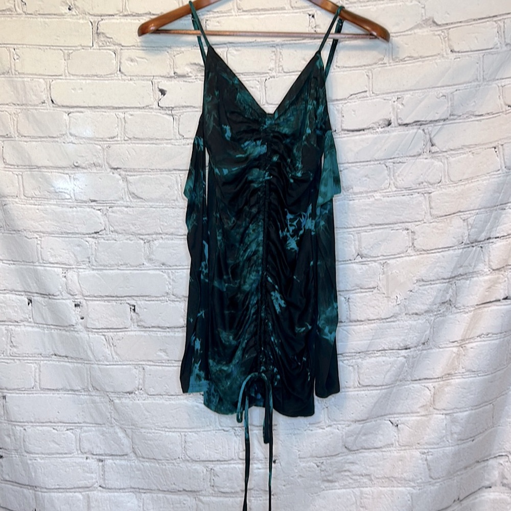 Fashion Nova Black & Turquoise Euphoria Style Dress Size X-Small